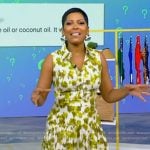 Tamron’s floral print sleeveless shirtdress on Tamron Hall Show