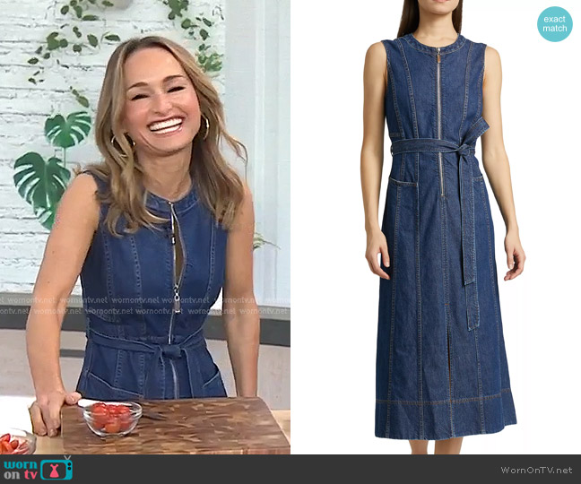 Tanya Taylor Marci Dress in Classic Indigo Blue worn by Giada De Laurentiis on Today
