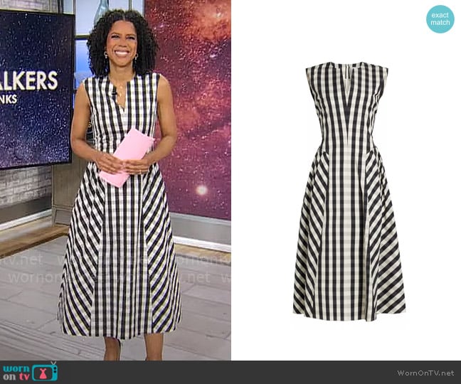 Tanya Taylor Candace Dress worn by Adriana Diaz on CBS Mornings