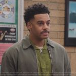 Tariq’s gray zip jacket on Abbott Elementary