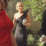 Taylor’s black ruffle one shoulder dress on Southern Charm