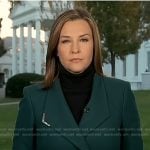Mary’s teal wrap coat on Good Morning America