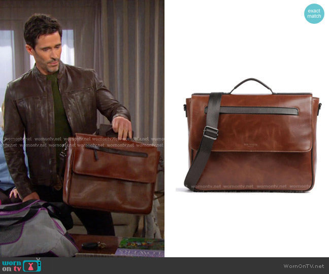 Ted Baker Raymon Leather Briefcase worn by Shawn Douglas Brady (Brandon Beemer) on Days of our Lives