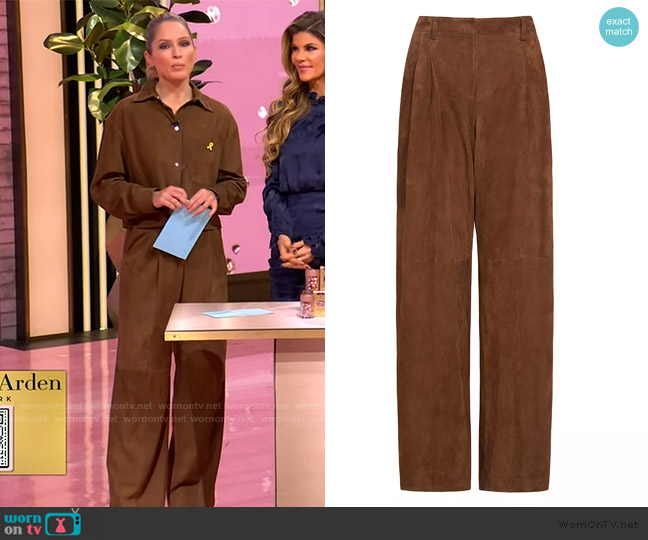 TWP Sulli Leather Trousers worn by Sara Haines on The View