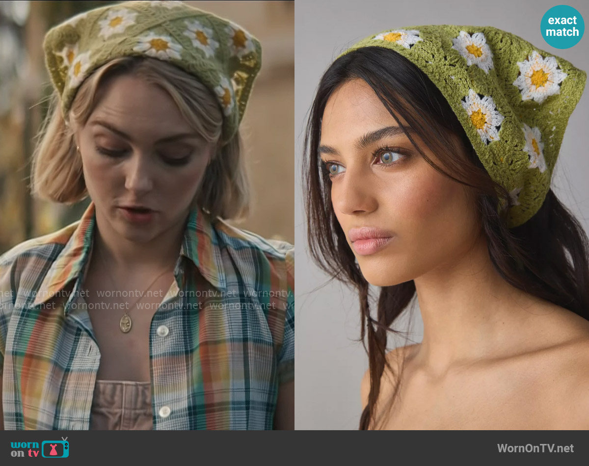 Urban Outfitters Daisy Tie Crochet Headscarf worn by Alice (AnnaSophia Robb) on Grosse Pointe Garden Society
