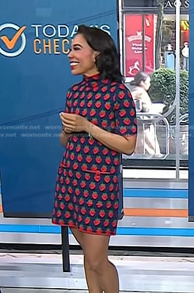 Vanessa Rissetto’s strawberry print dress on Today