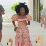 Venita’s pink floral print dress on Southern Charm