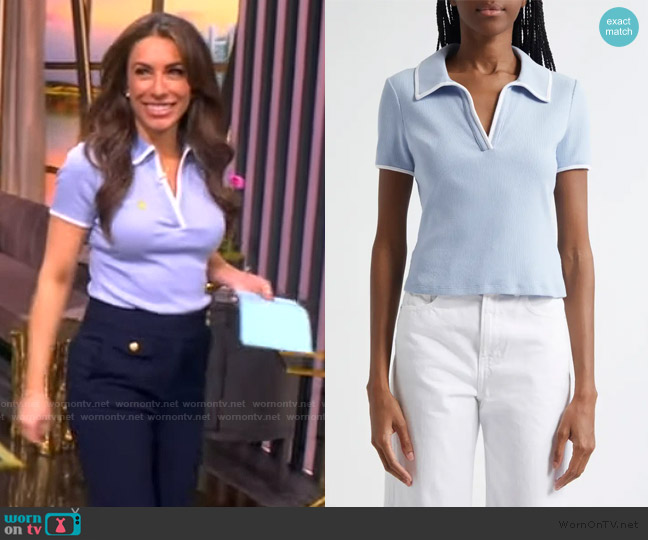 Veronica Beard Kearney Stretch Cotton Top worn by Alyssa Farah Griffin on The View