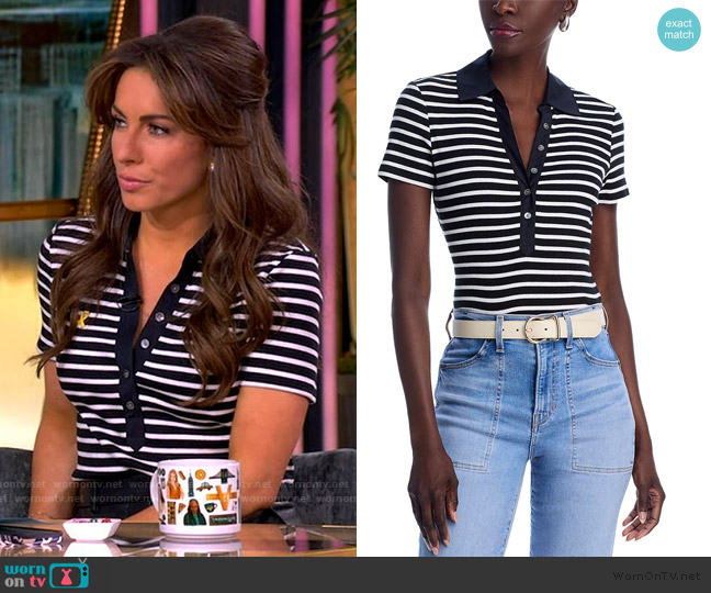Veronica Beard Kearney Striped Tee worn by Alyssa Farah Griffin on The View