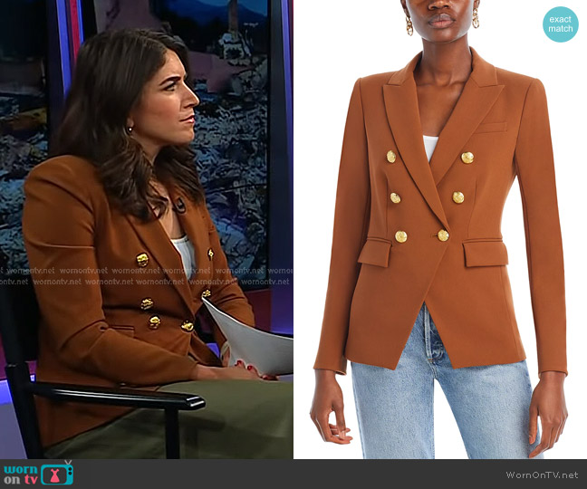 Veronica Beard Miller Dickey Double Breasted Jacket worn by Liz Kreutz on Today