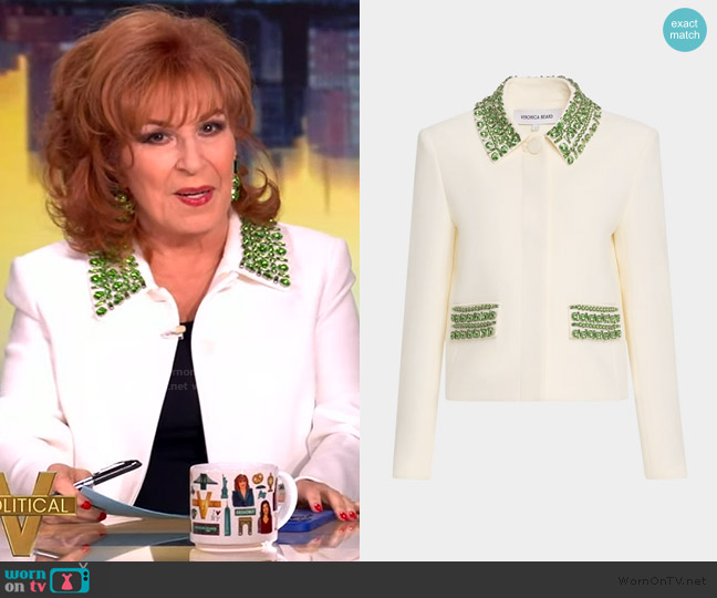Veronica Beard Imogen Crystal-Embellished Jacket worn by Joy Behar on The View