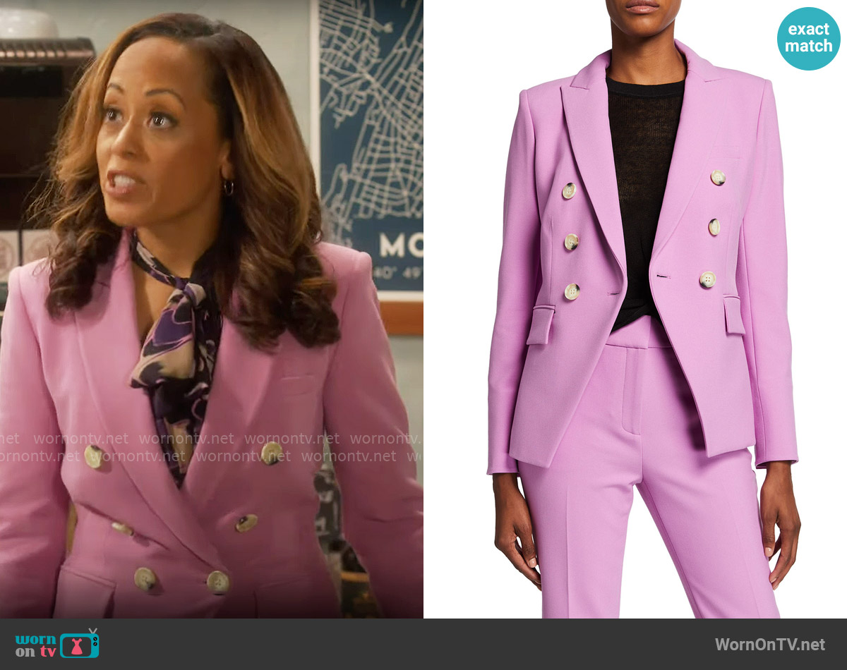 Veronica Beard Miller Dickey Jacket in Orchid worn by Ivy Reed (Essence Atkins) on Poppas House