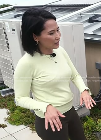 Vicky’s yellow button cuff sweater on Today