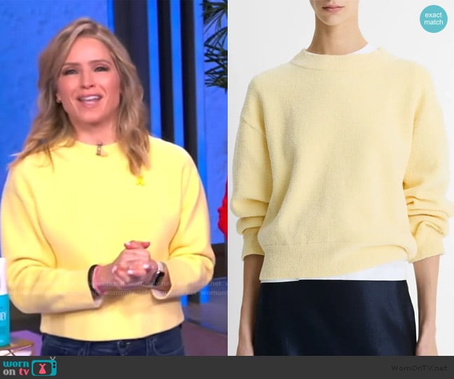 Vince Boucle Crewneck Sweater worn by Sara Haines on The View
