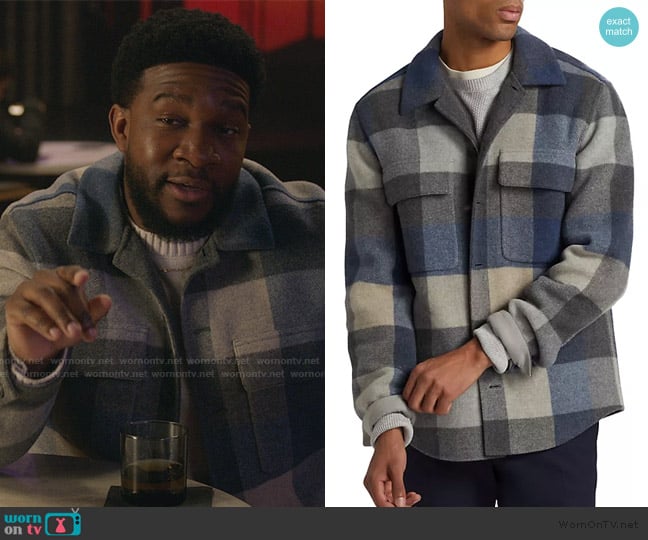 Vince Splittable Plaid Shirt Jacket worn by Cassius (Osy Ikhile) on All American