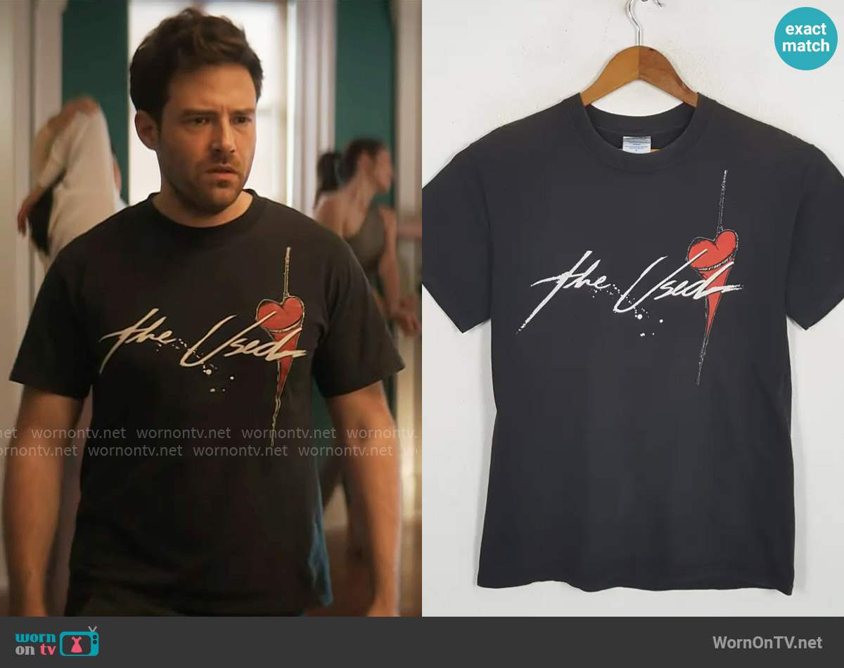 Vintage The Used t-shirt worn by Brett (Ben Rappaport) on Grosse Pointe Garden Society