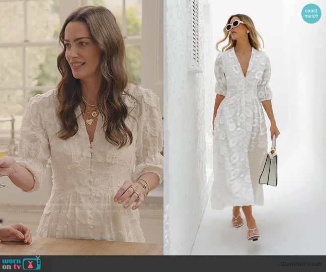 Vita Grace Sierra Embroidered Cotton Summer Day worn by Kelly Zajfen on With Love Meghan