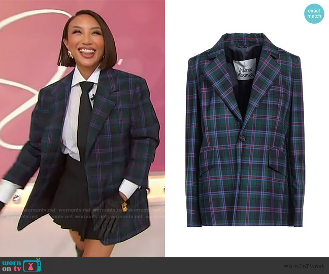 Vivienne Westwood Plaid Blazer worn by Jeannie Mai on Sherri