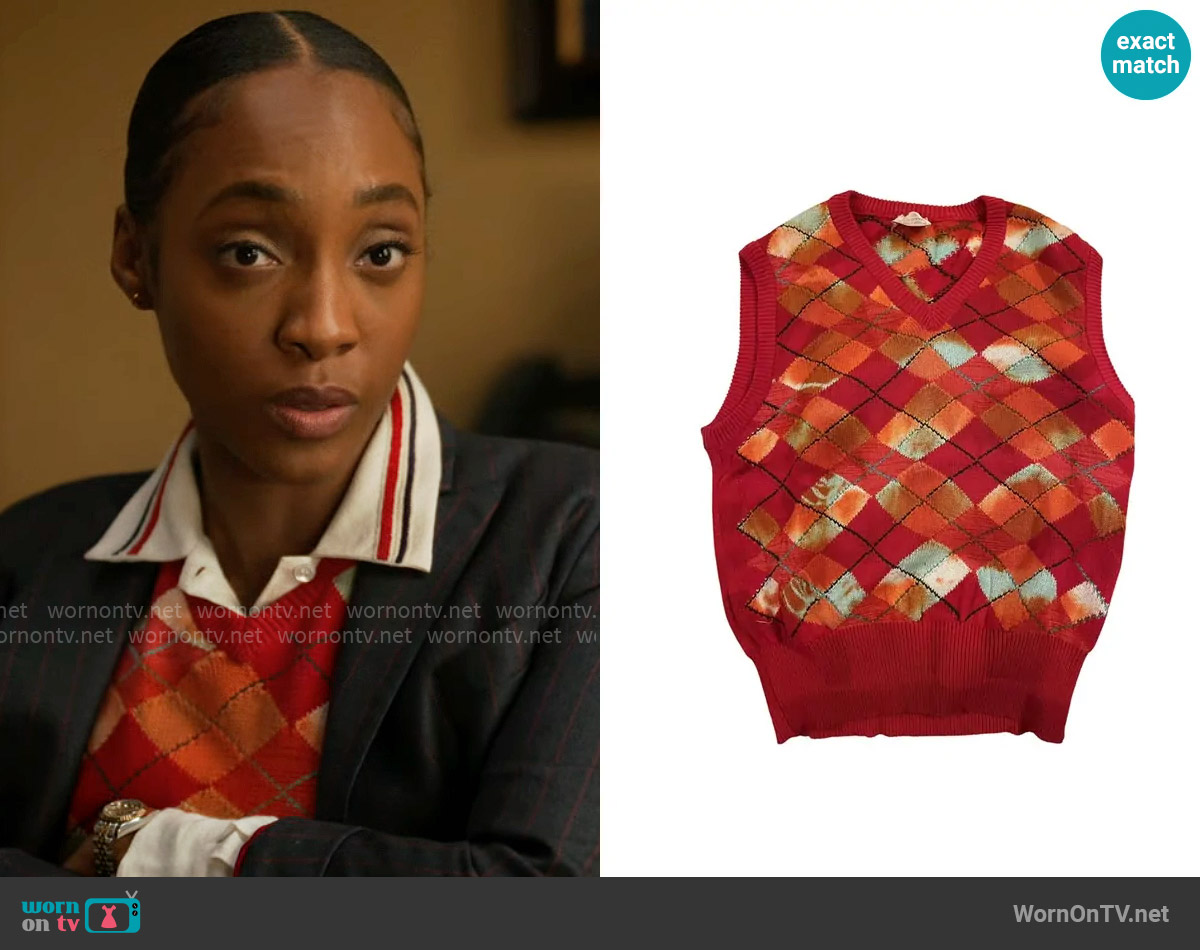 Vivienne Westwood Printed Vest worn by Faith Mitchell (Iantha Richardson) on Will Trent