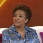 Wanda Sykes’ blue chain print silk shirt on Today
