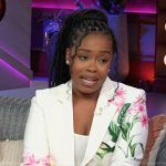 White floral print blazer and pants on The Kelly Clarkson Show