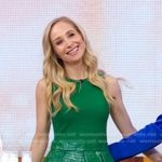 Dr. Whitney Bowe’s green crocodile skirt on Good Morning America