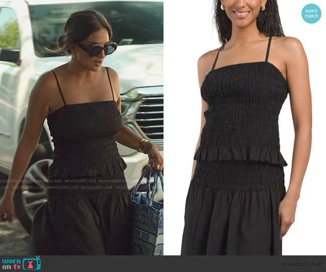 Young Fabulous and Broke Baily Smocked Tank worn by Leva Bonaparte on Southern Charm