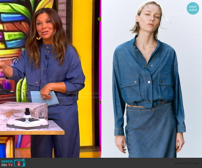 Zara Bomber Jacket with Pockets worn by Gretta Monahan on The View