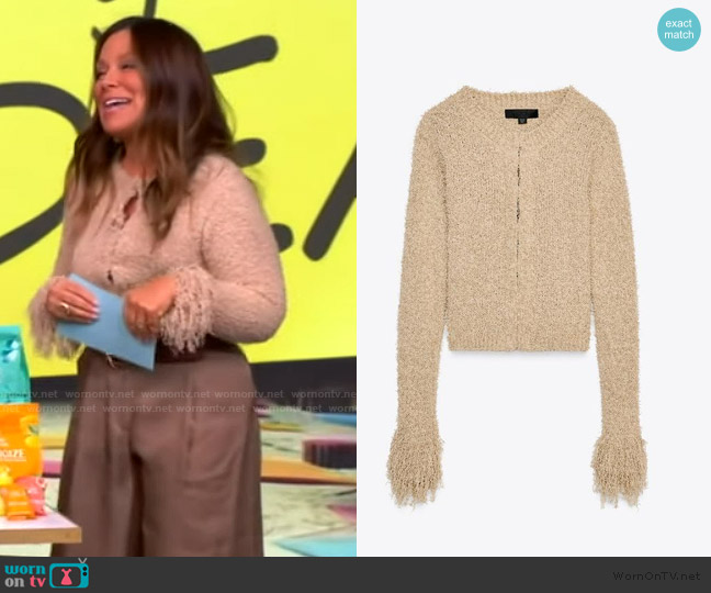 Zara Fringed Knit Jacket worn by Gretta Monahan on The View