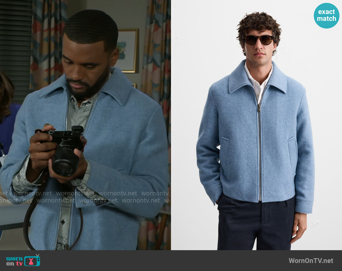 Zara Overshirt with Zip worn by Andre Richardson (Sean Freeman) on Beyond the Gates