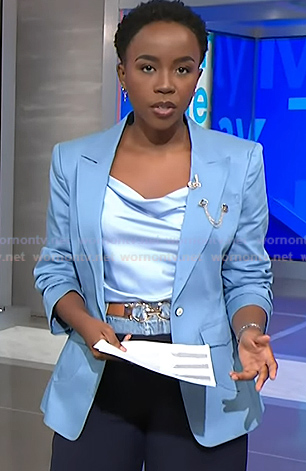Zihnle’s blue blazer  on NBC News Daily