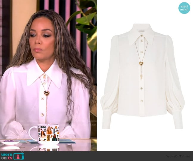 Zimmermann Collared Blouse worn by Sunny Hostin on The View
