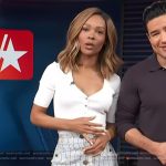 Zuri’s tweed mini skirt on Access Hollywood