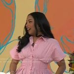 Amara Aleman’s pink striped peplum shirt on Today