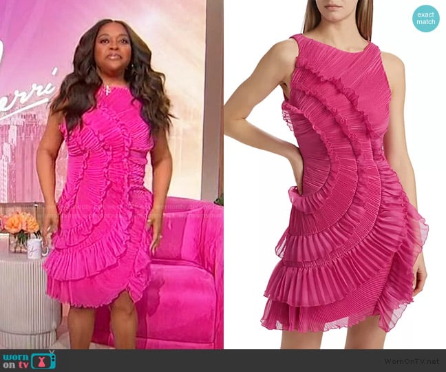 Amur Emilia Cascade Ruffled Minidress worn by Sherri Shepherd on Sherri