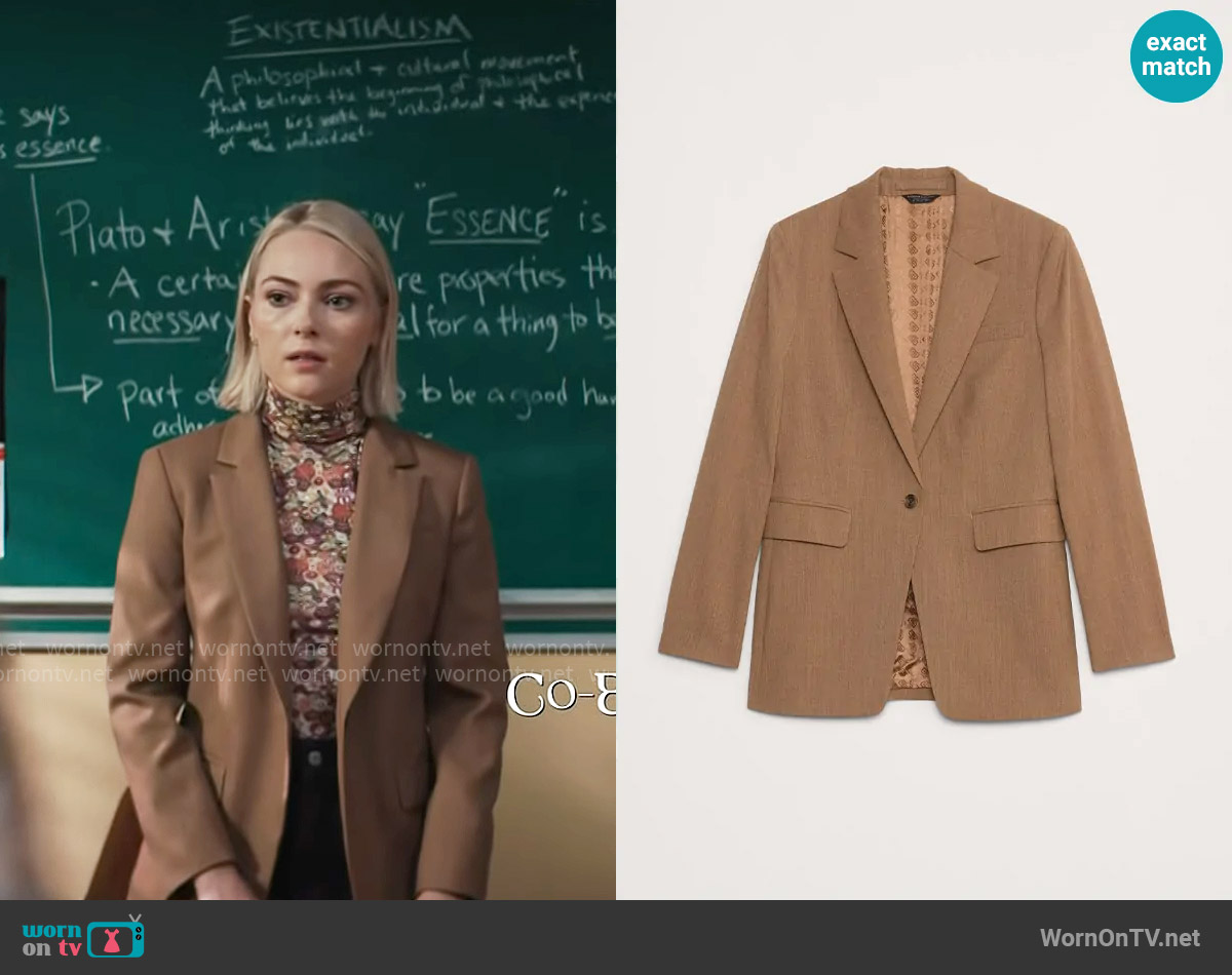 Banana Republic Slim Italian Wool Blazer worn by Alice (AnnaSophia Robb) on Grosse Pointe Garden Society