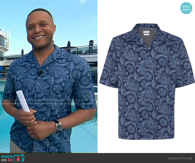Brunello Cucinelli Paisley-print Cotton Shirt worn by Craig Melvin on Today
