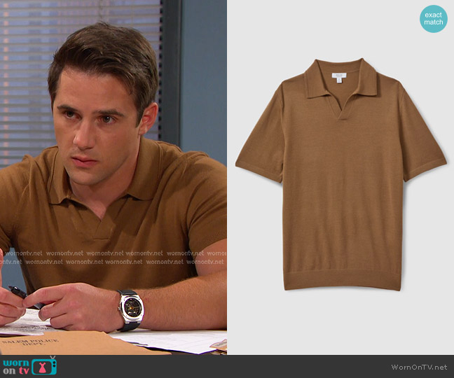 Reiss Duchie Shirt worn by JJ Deveraux (Casey Allen Moss) on Days of our Lives