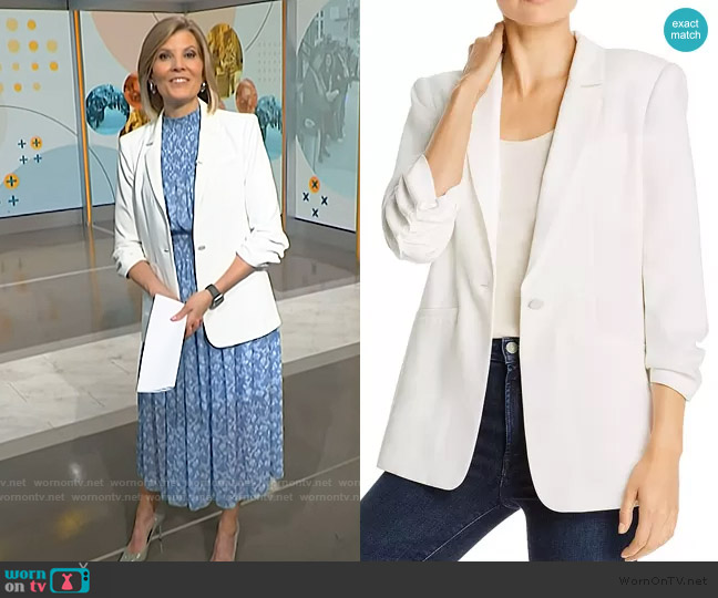 Cinq a Sept Khloe Crepe Blazer worn by Kate Snow on NBC News Daily