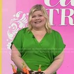 Danielle Kartes’s green wrap dress on Today