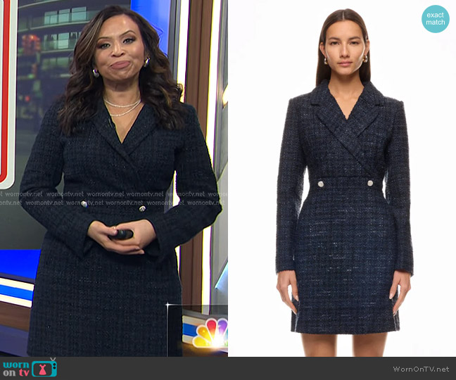 Derek Lam 10 Crosby Tweed Blazer Dress worn by Adelle Caballero on Today
