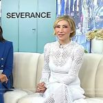 Dichen Lachman’s white lace dress and bird cage platform sandals on Today