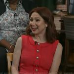 Ellie Kemper’s red tweed dress on Today