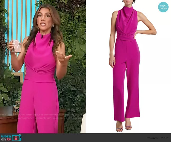 Et Ochs Sienna Draped Jumpsuit worn by Adrianna Costa on Access Hollywood