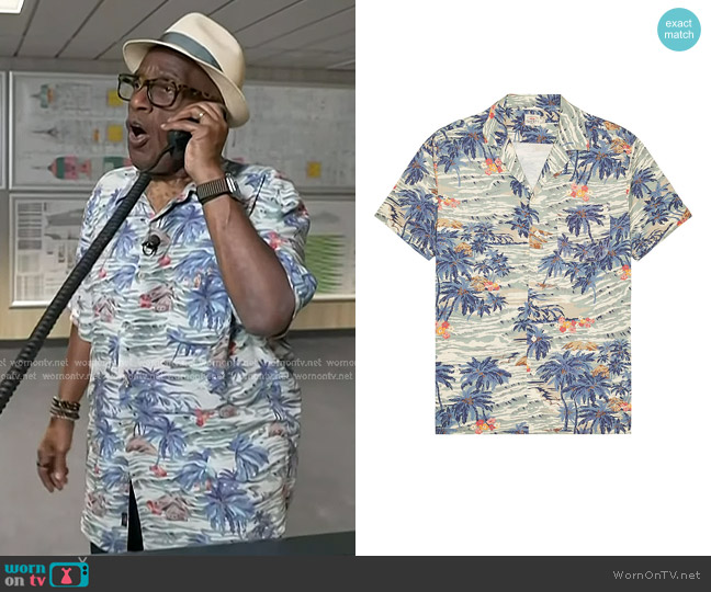 Faherty SS Kona Camp Shirt in South Pacific Swell worn by Al Roker on Today