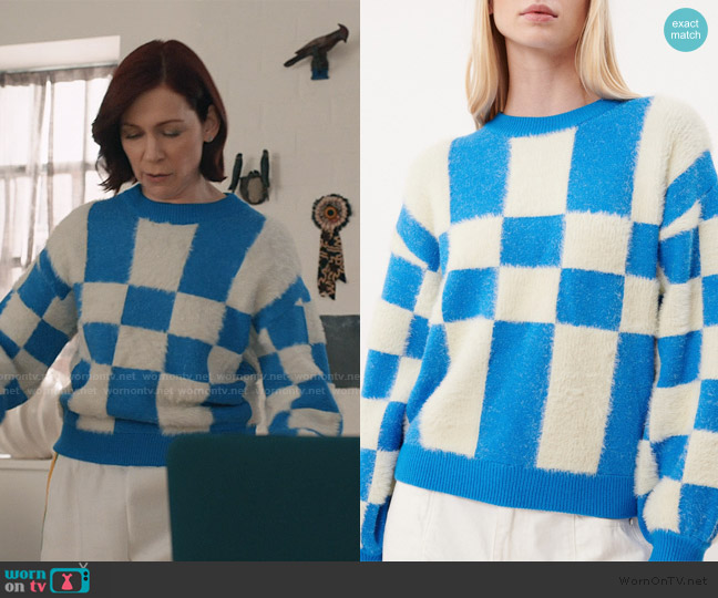 Frnch Lilo Check Sweater worn by Elsbeth Tascioni (Carrie Preston) on Elsbeth