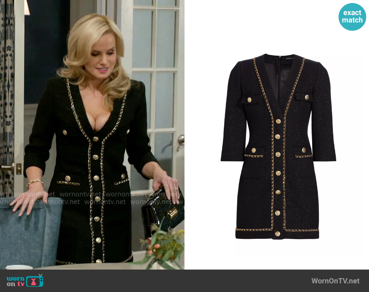 Generation Love Sandrine Tweed Minidress worn by Vanessa McBride (Lauren Buglioli) on Beyond the Gates