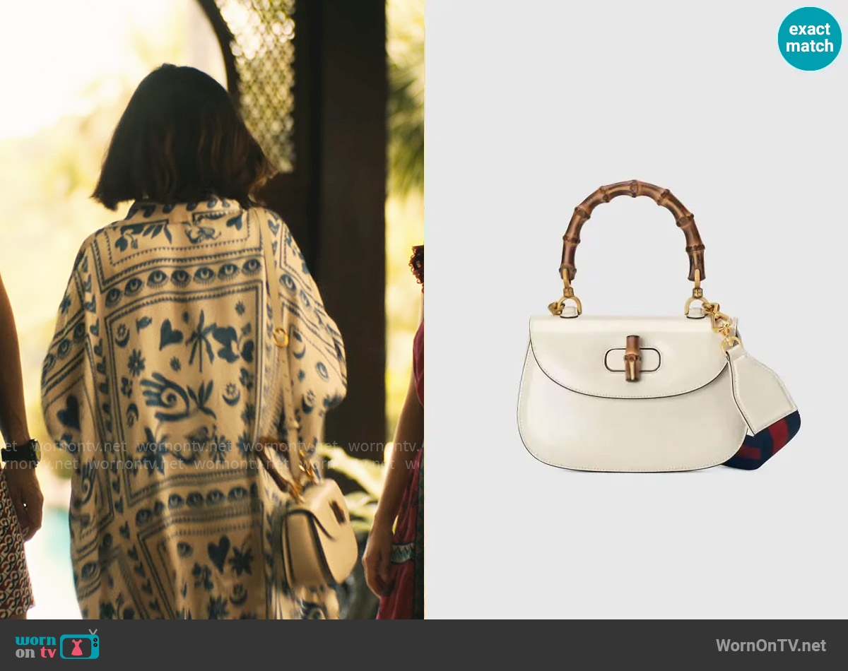 Gucci Bamboo 1947 small top handle bag worn by Victoria Ratliff (Parker Posey) on The White Lotus