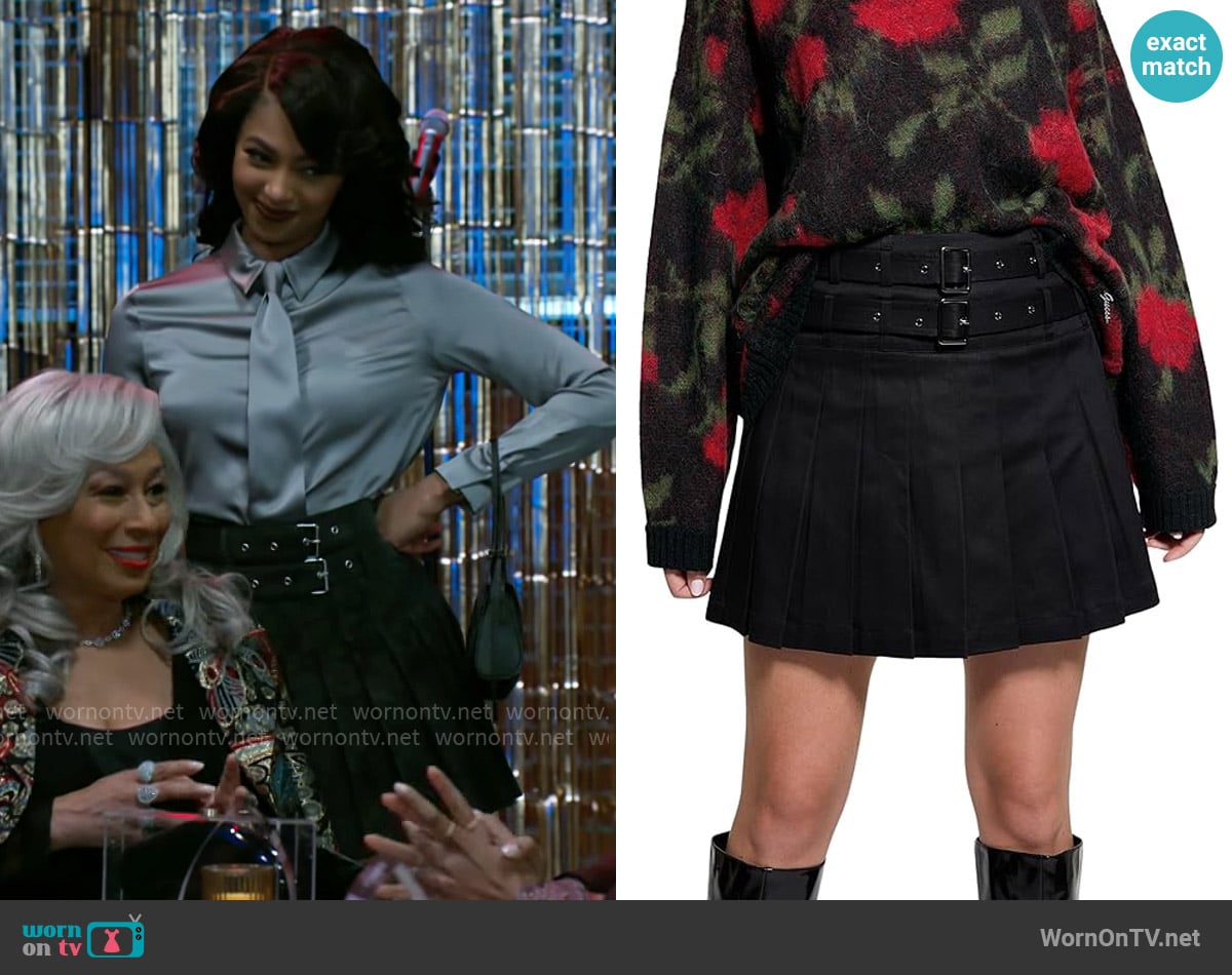 Guess Eco Reeva Belted Pleated Skort worn by Kat Richardson (Colby Muhammad) on Beyond the Gates