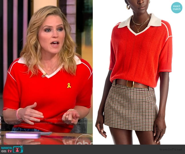 Guest in Residence Pele Cashmere Sweater worn by Sara Haines on The View